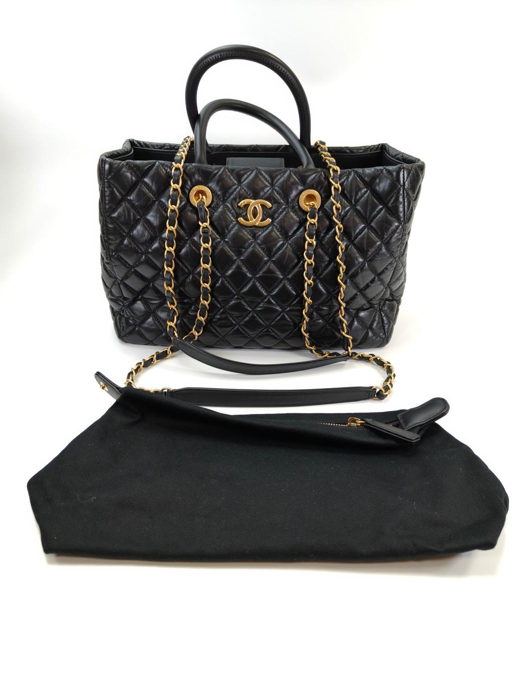 CHANEL シャネル マトラッセ 2WAY トートバッグ チェーンショルダー ブラック 管理番号:10907