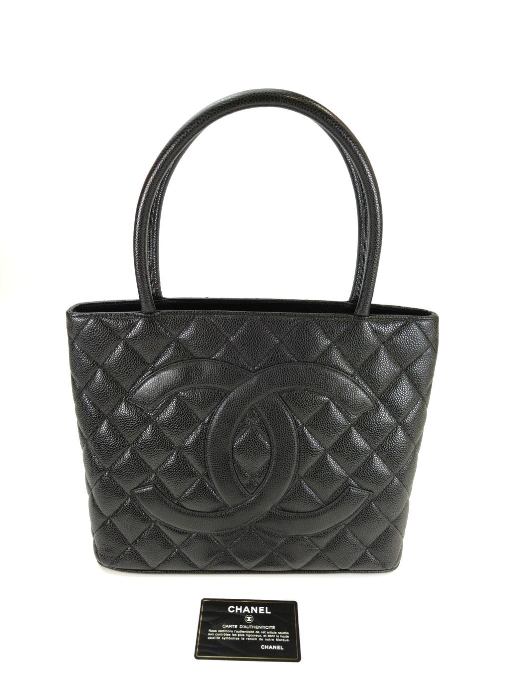 CHANEL シャネル マトラッセ キャビアスキン 復刻トート トートバッグ ブラック 管理番号:10962