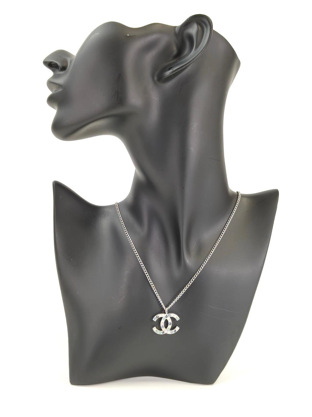 CHANEL シャネル ココマーク カラーストーン ネックレス シルバー 管理番号:11287
