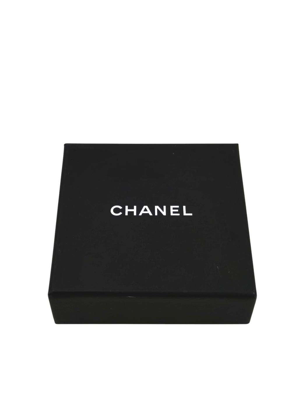 CHANEL 香奈儿 可可标志圈形耳环 牛仔布×金色 款号:11652