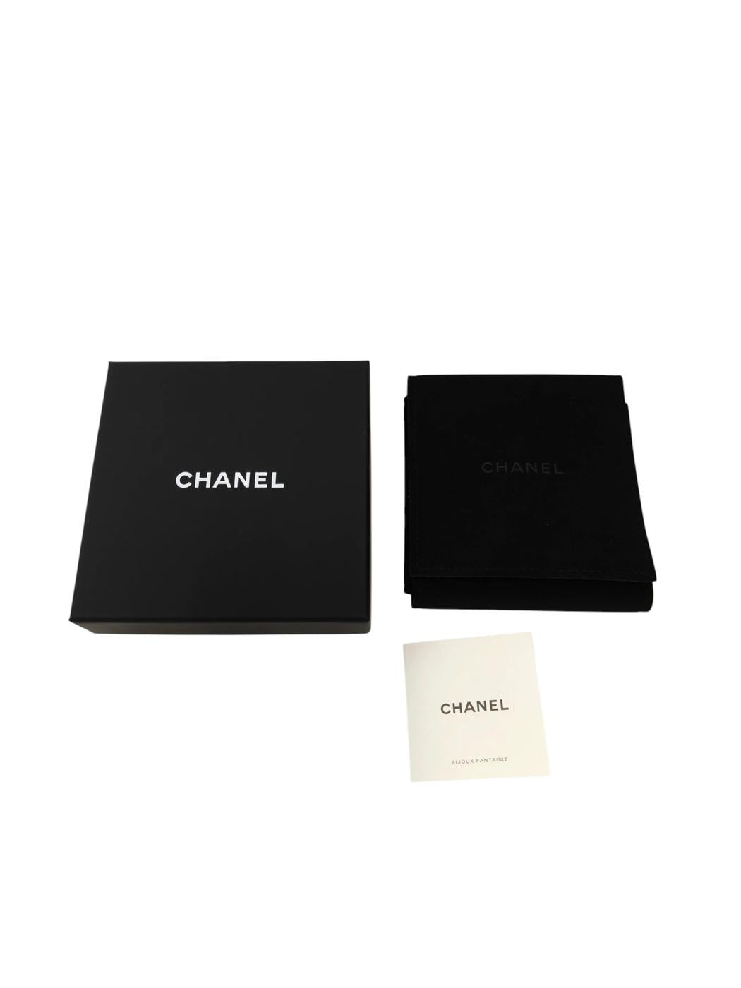 CHANEL Coco Mark Rhinestone Bracelet Silver Reference Number: 11788