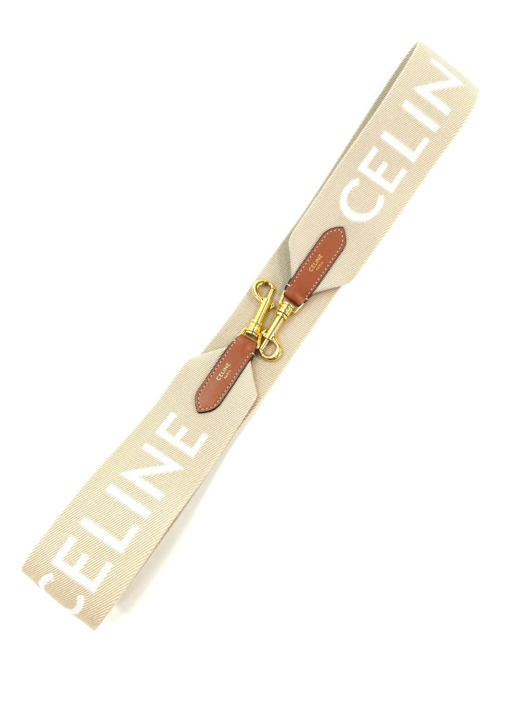 CELINE セリーヌ ジャカード ショルダーストラップ ベージュ 管理番号:10726