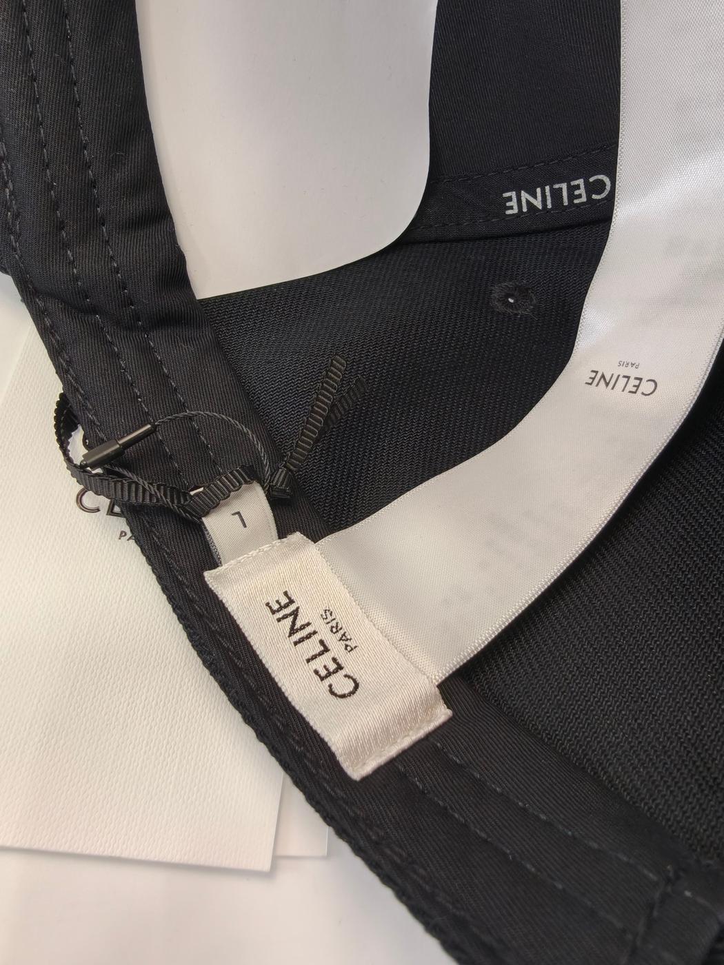 CELINE Triomphe Baseball Cap L size Black Reference No: 10875