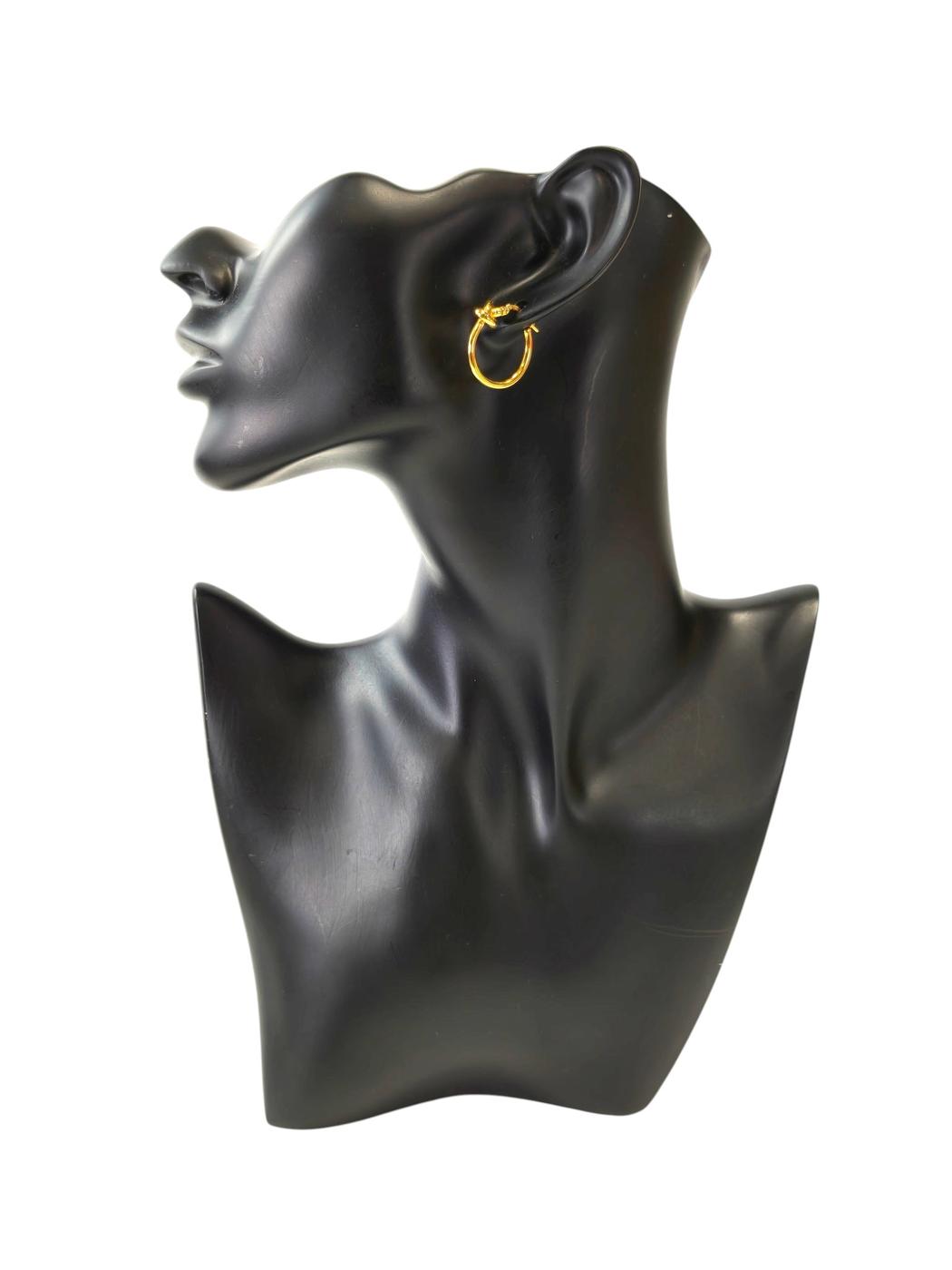 Celine ノットフープ ゴールドフィニッシュ ブラス ピアス 金 管理番号:11802