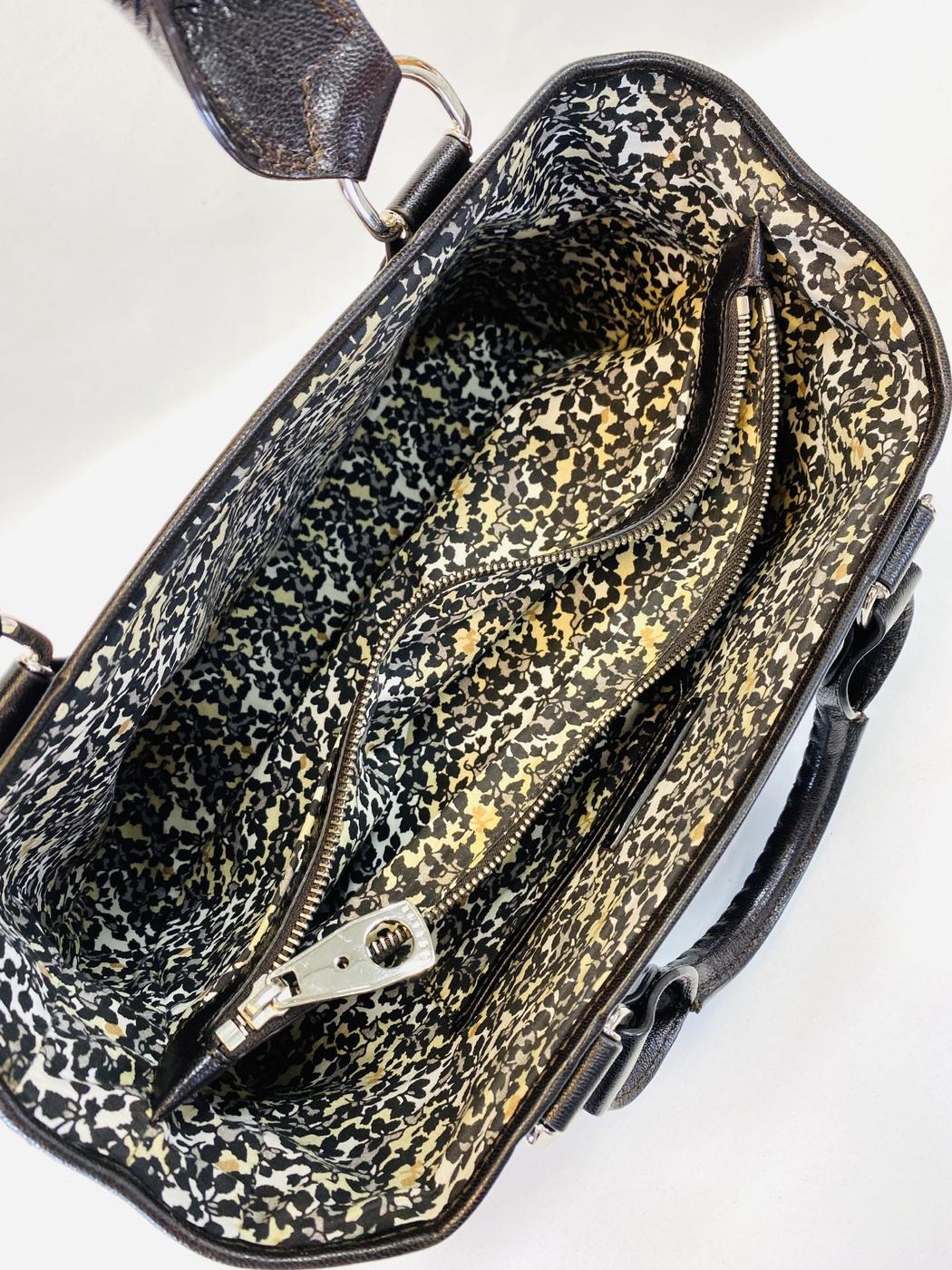 CELINE Boogie 牛仔布 Triomphe 印花手提包 海军蓝 控制编号:9610