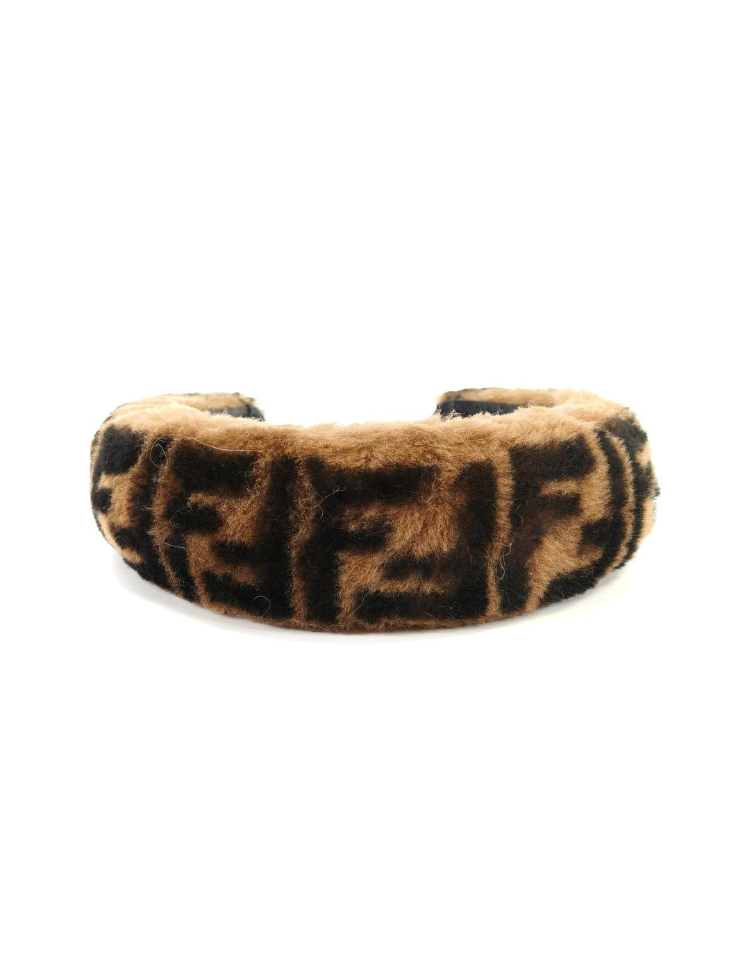 FENDI Zucca 毛绒发箍 FXQ642A9VQF0QE1 棕色 参考编号:10449