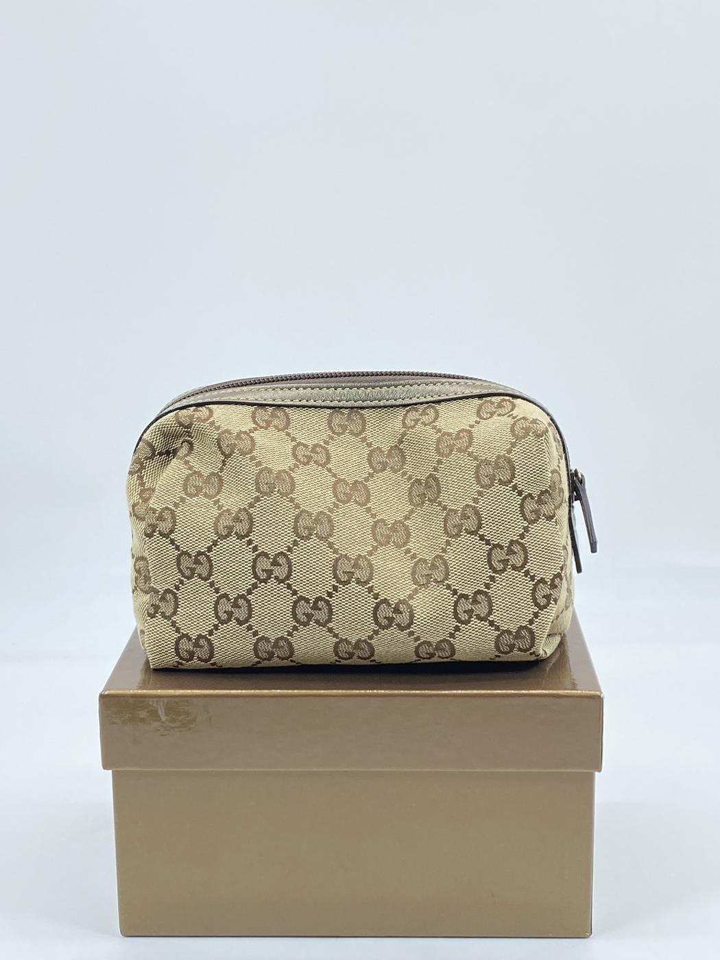 GUCCI GG Canvas Beige Women's Makeup Pouch, Reference Number: 5898