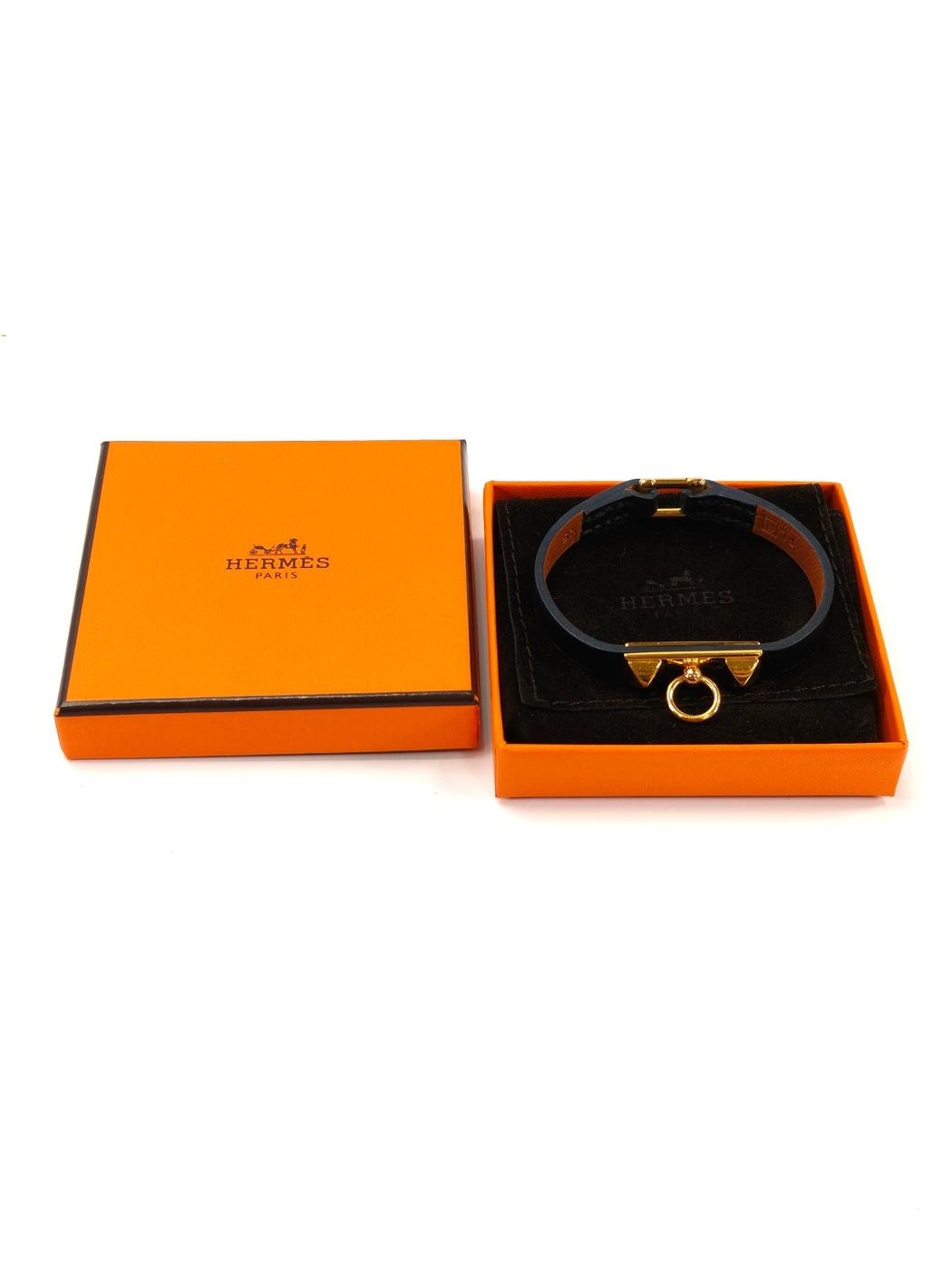 HERMES Rival Mini Bracelet Black x Gold Product number: 10714