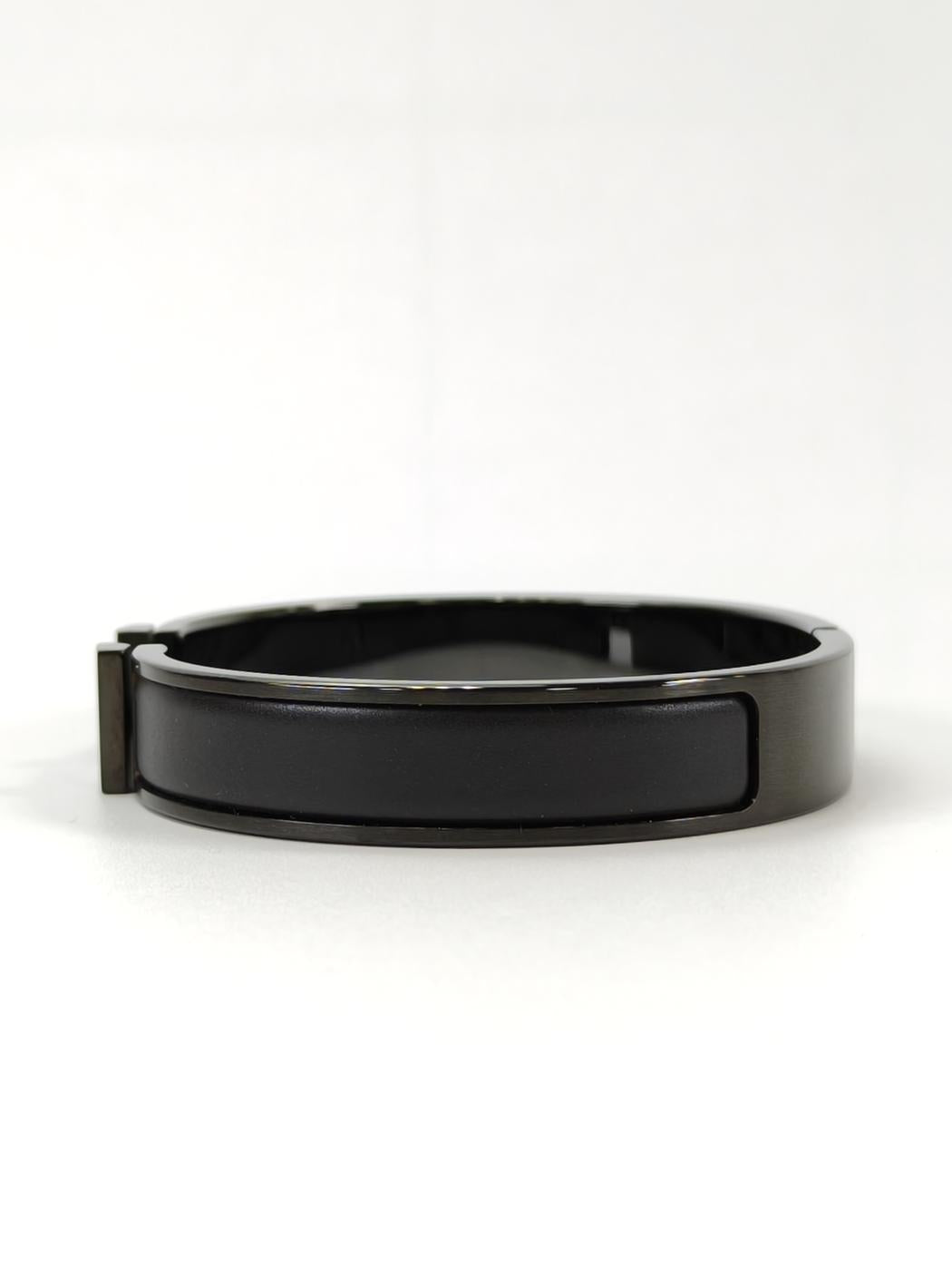 HERMES 爱马仕 Clic H 手镯 哑光黑色 管理编号:11213