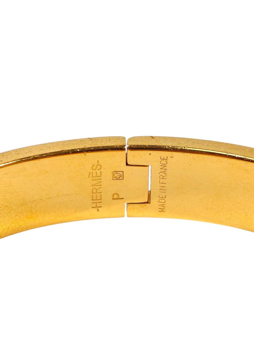 HERMES エルメス クリックH ブレスレット レッド×ゴールド 管理番号:11503