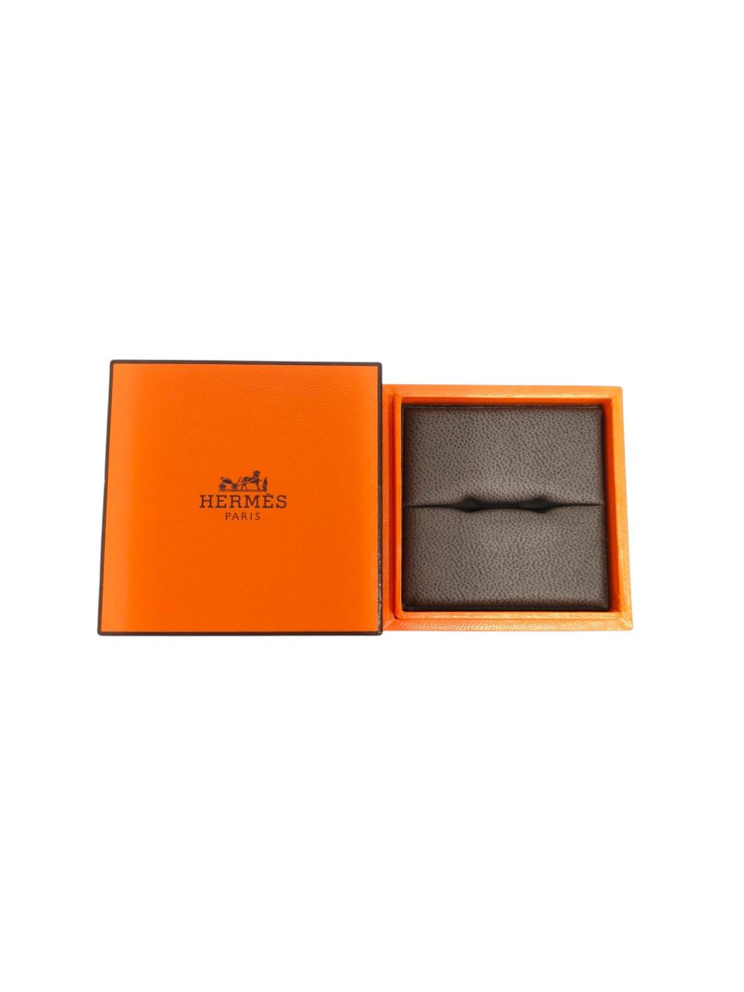 HERMES Chaine d'Ancre Enchainee #54 Ag925 Silver Ring, Size 14, Control Number: 11853
