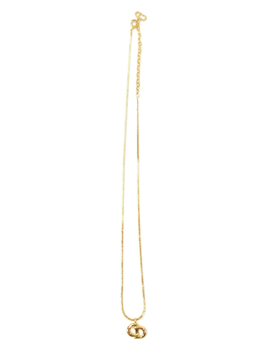 Christian Dior CD Logo Necklace Gold Control Number: 11098