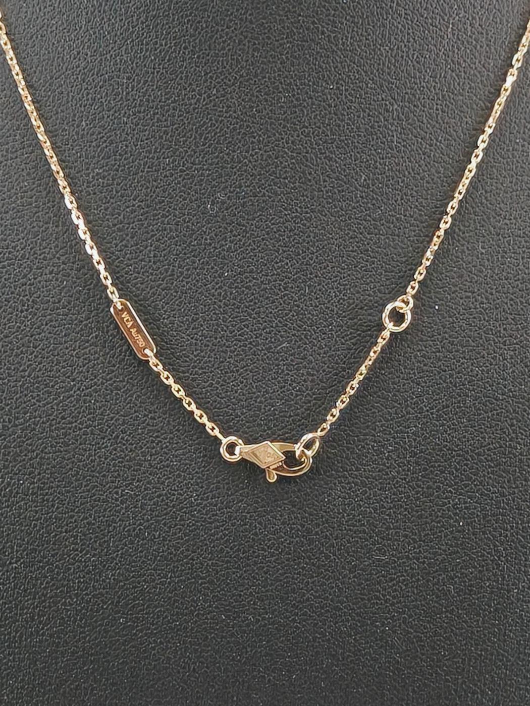 Van Cleef&Arpels ヴァンクリーフ&アーペル スウィート アルハンブラ ペンダント ネックレス K18 ホワイト 管理番号:9877