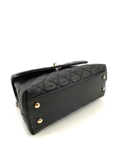 CHANEL シャネル マトラッセ ココマーク キャビアスキン 2WAY ハンドバッグ チェーンショルダーバッグ ブラック A92990 管理番号：10070