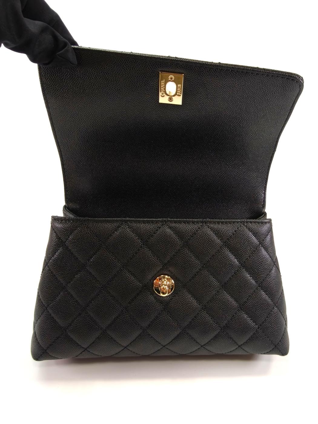 CHANEL シャネル マトラッセ ココマーク キャビアスキン 2WAY ハンドバッグ チェーンショルダーバッグ ブラック A92990 管理番号：10070