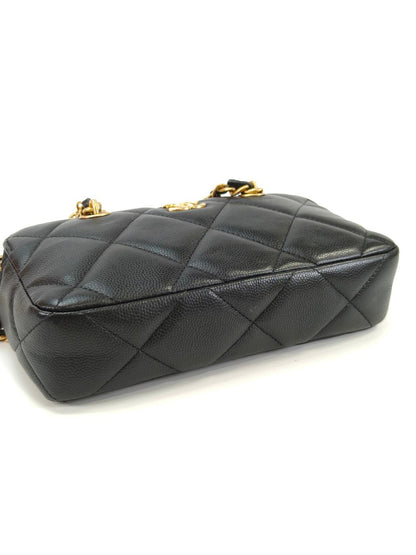 CHANEL シャネル マトラッセ 2Way チェーンショルダー ハンドバッグ ココマーク キャビアスキン AP3495 ブラック 管理番号：10119