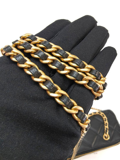 CHANEL シャネル マトラッセ 2Way チェーンショルダー ハンドバッグ ココマーク キャビアスキン AP3495 ブラック 管理番号：10119