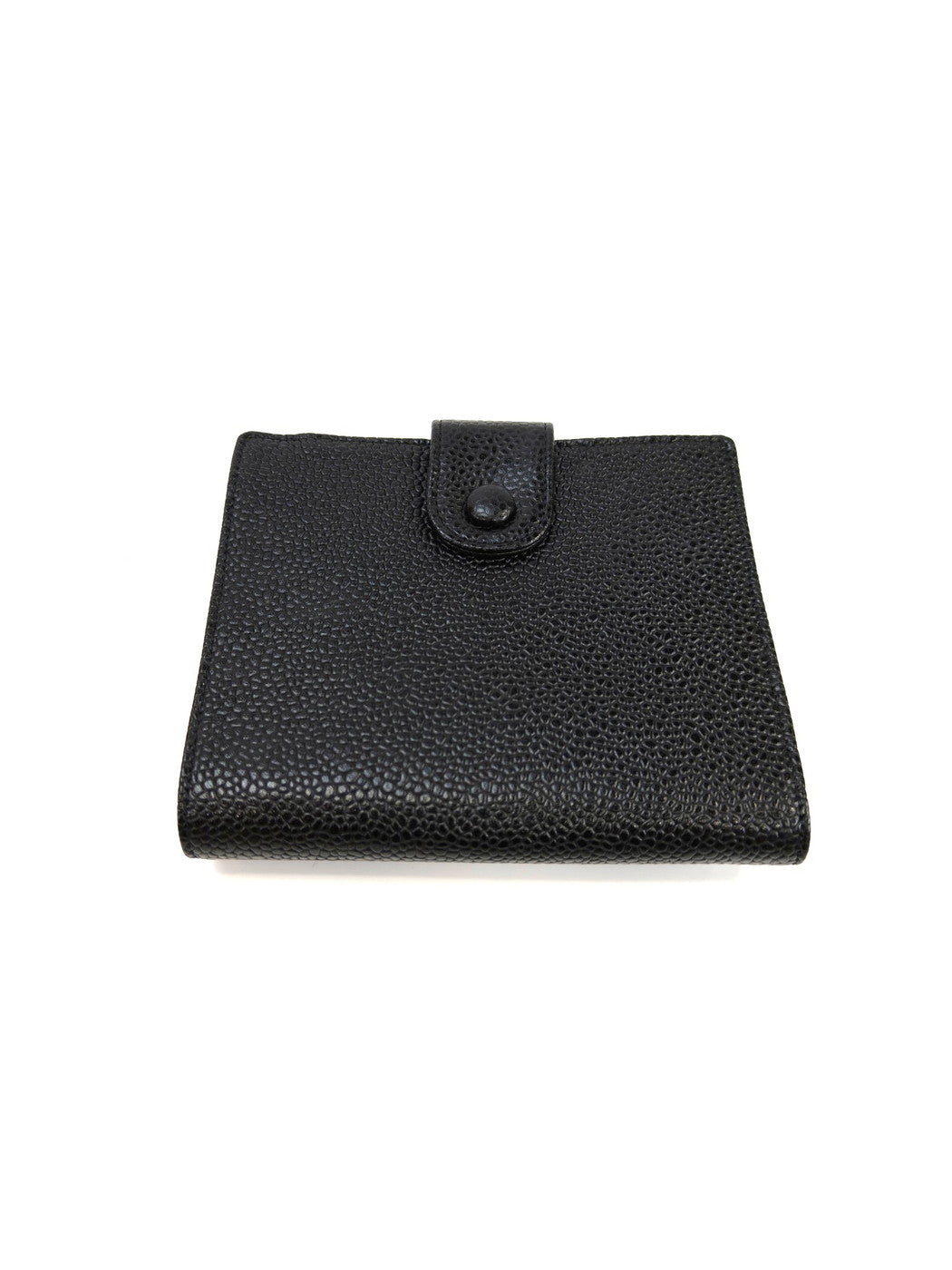 CHANEL シャネル キャビアスキン Wホック 二つ折り財布 A01427 ブラック 管理番号：10145