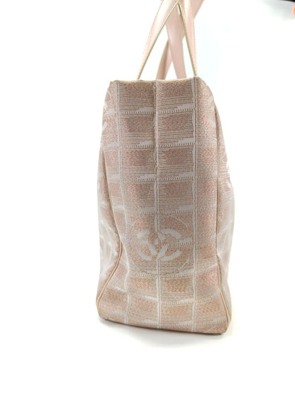 CHANEL シャネル ニュートラベルライン PM トートバッグ ピンク ベージュ 管理番号：10368