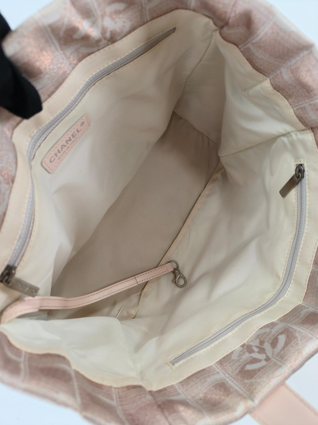 CHANEL シャネル ニュートラベルライン PM トートバッグ ピンク ベージュ 管理番号：10368