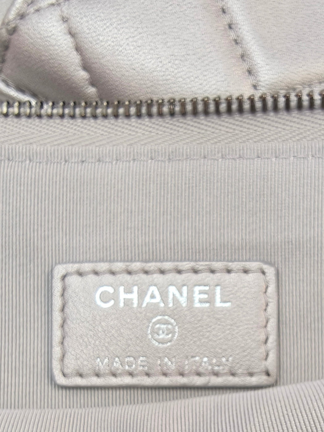 CHANEL Matelasse Multi-Bag with Chain Shoulder Strap, Wallet, and Smartphone Case, Silver, Reference Number: 10422