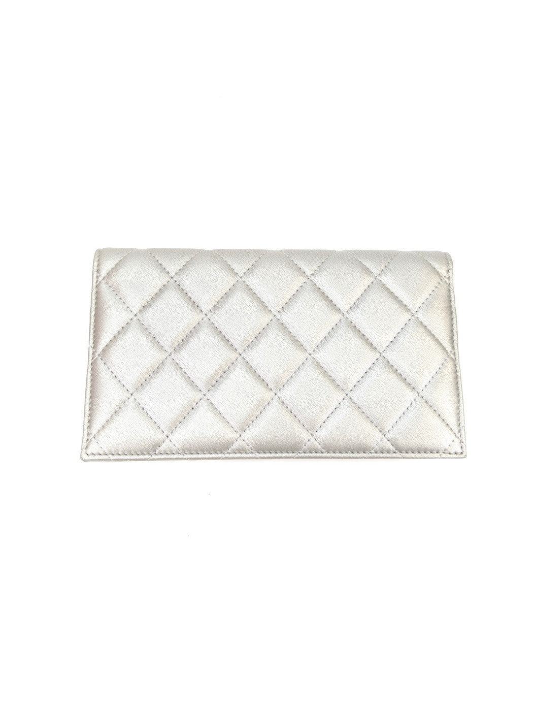 CHANEL Matelasse Multi-Bag with Chain Shoulder Strap, Wallet, and Smartphone Case, Silver, Reference Number: 10422