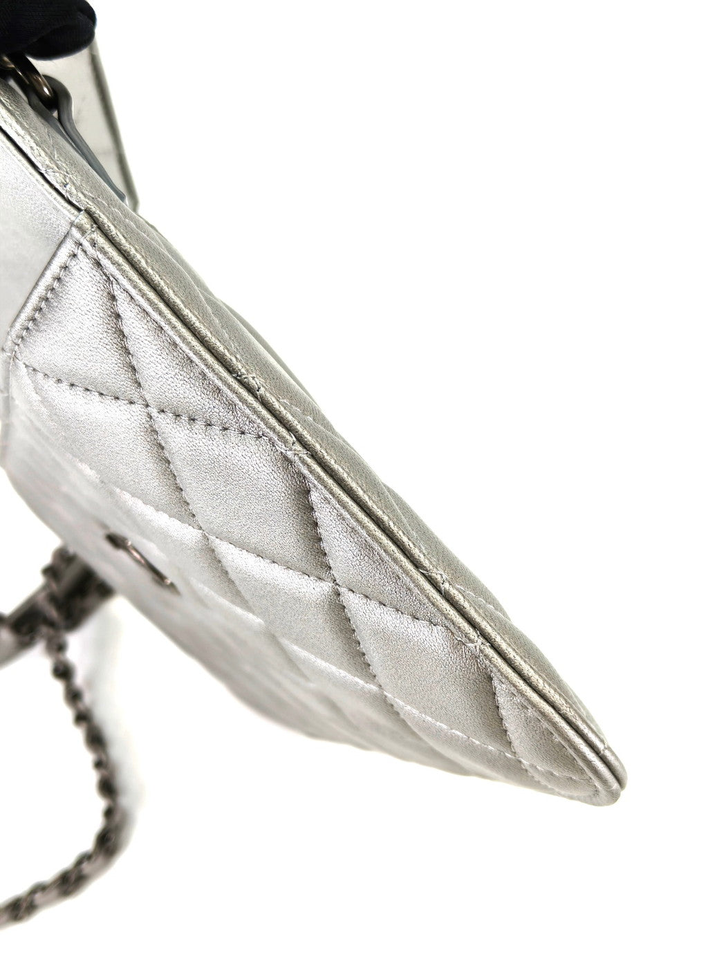 CHANEL Matelasse Multi-Bag with Chain Shoulder Strap, Wallet, and Smartphone Case, Silver, Reference Number: 10422