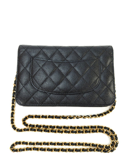 CHANEL シャネル マトラッセ チェーンウォレット ショルダーバッグ キャビアスキン ブラック 管理番号：10423