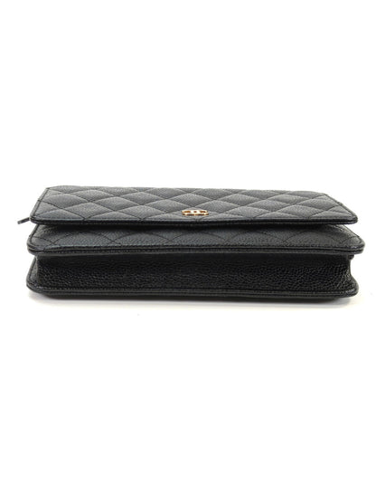 CHANEL シャネル マトラッセ チェーンウォレット ショルダーバッグ キャビアスキン ブラック 管理番号：10423