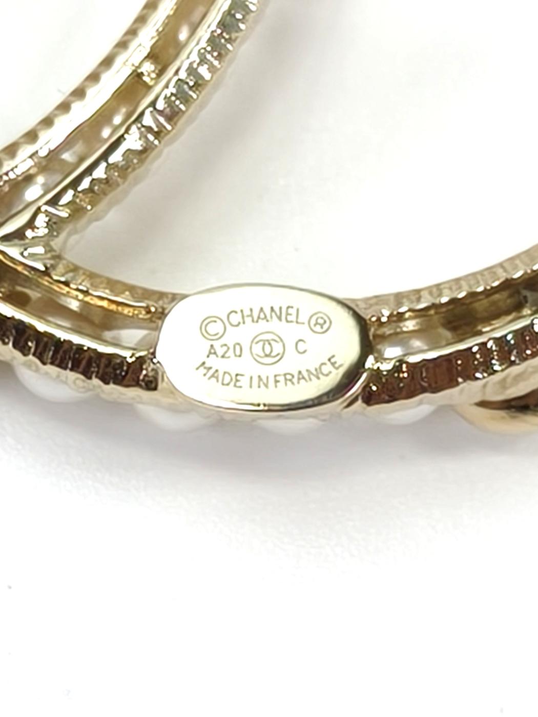 CHANEL シャネル ココマーク パール ブローチ ホワイト×ゴールド 管理番号：10556