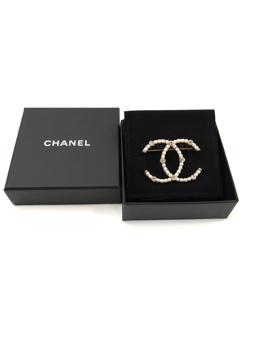 CHANEL シャネル ココマーク パール ブローチ ホワイト×ゴールド 管理番号：10556