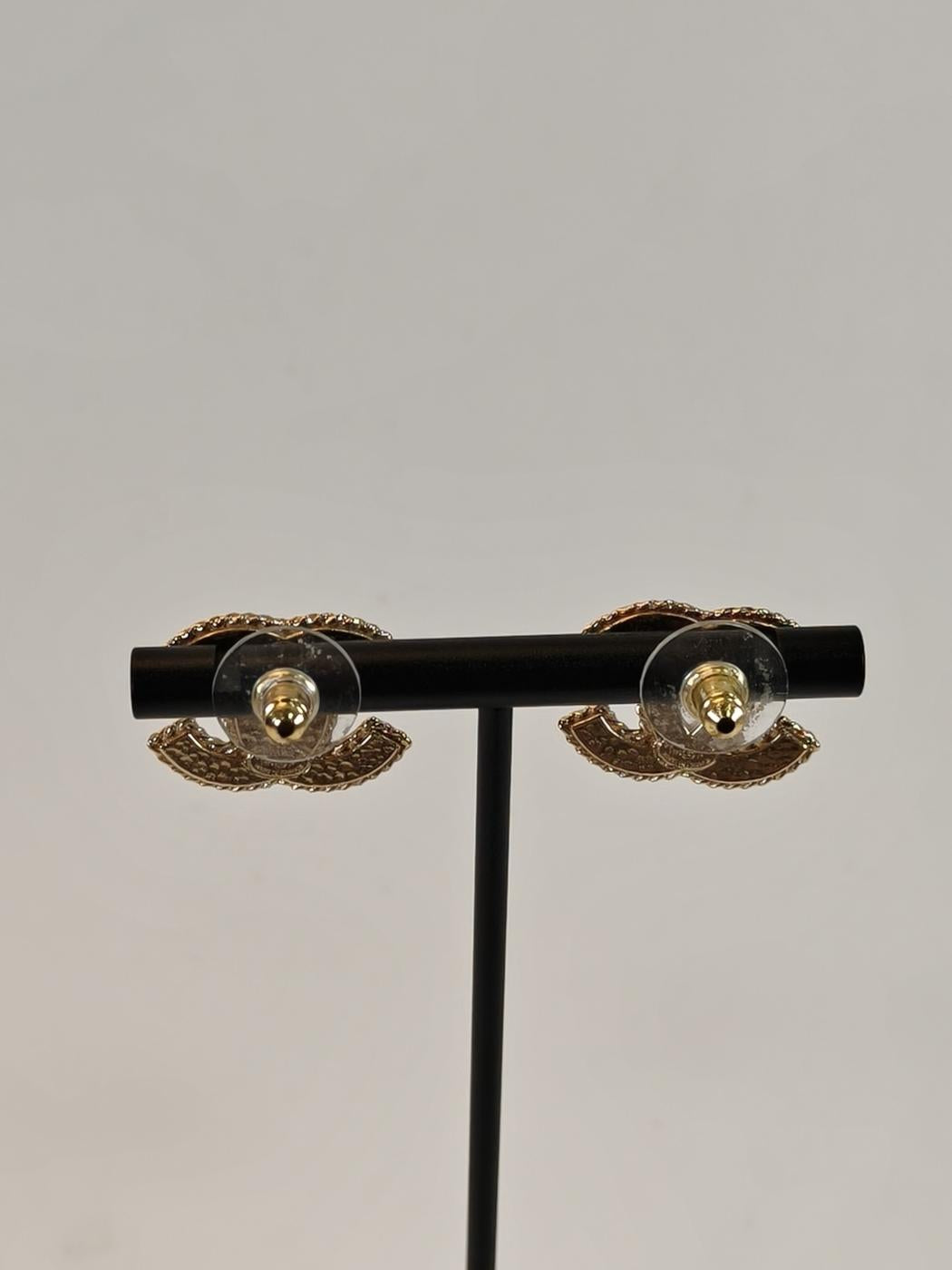 CHANEL シャネル ココマーク ピアス ゴールド×ピンク 管理番号：10754