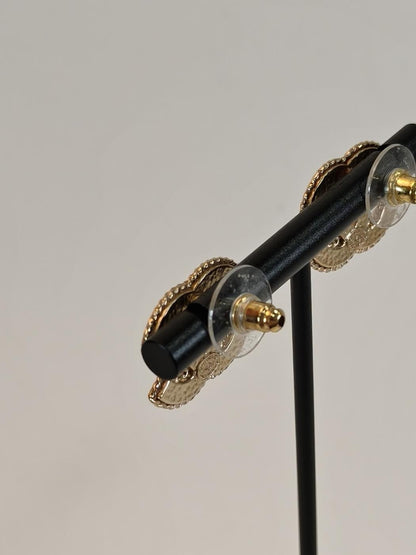 CHANEL シャネル ココマーク ピアス ゴールド×ピンク 管理番号：10754