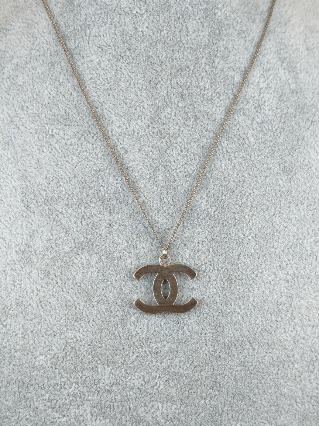 CHANEL シャネル ココマーク ラインストーン ネックレス シルバー 管理番号：10758