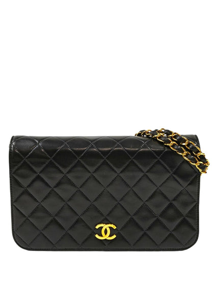 CHANEL シャネル マトラッセ チェーンショルダー ラムスキン ブラック 管理番号：10910