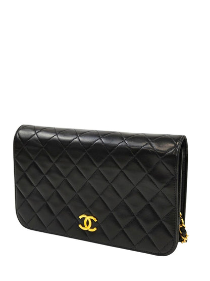 CHANEL シャネル マトラッセ チェーンショルダー ラムスキン ブラック 管理番号：10910