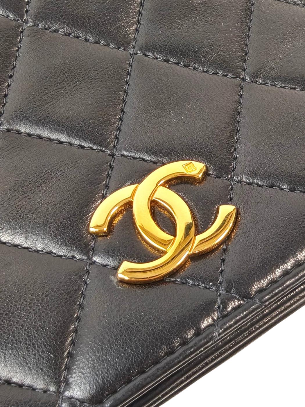 CHANEL シャネル マトラッセ チェーンショルダー ラムスキン ブラック 管理番号：10910