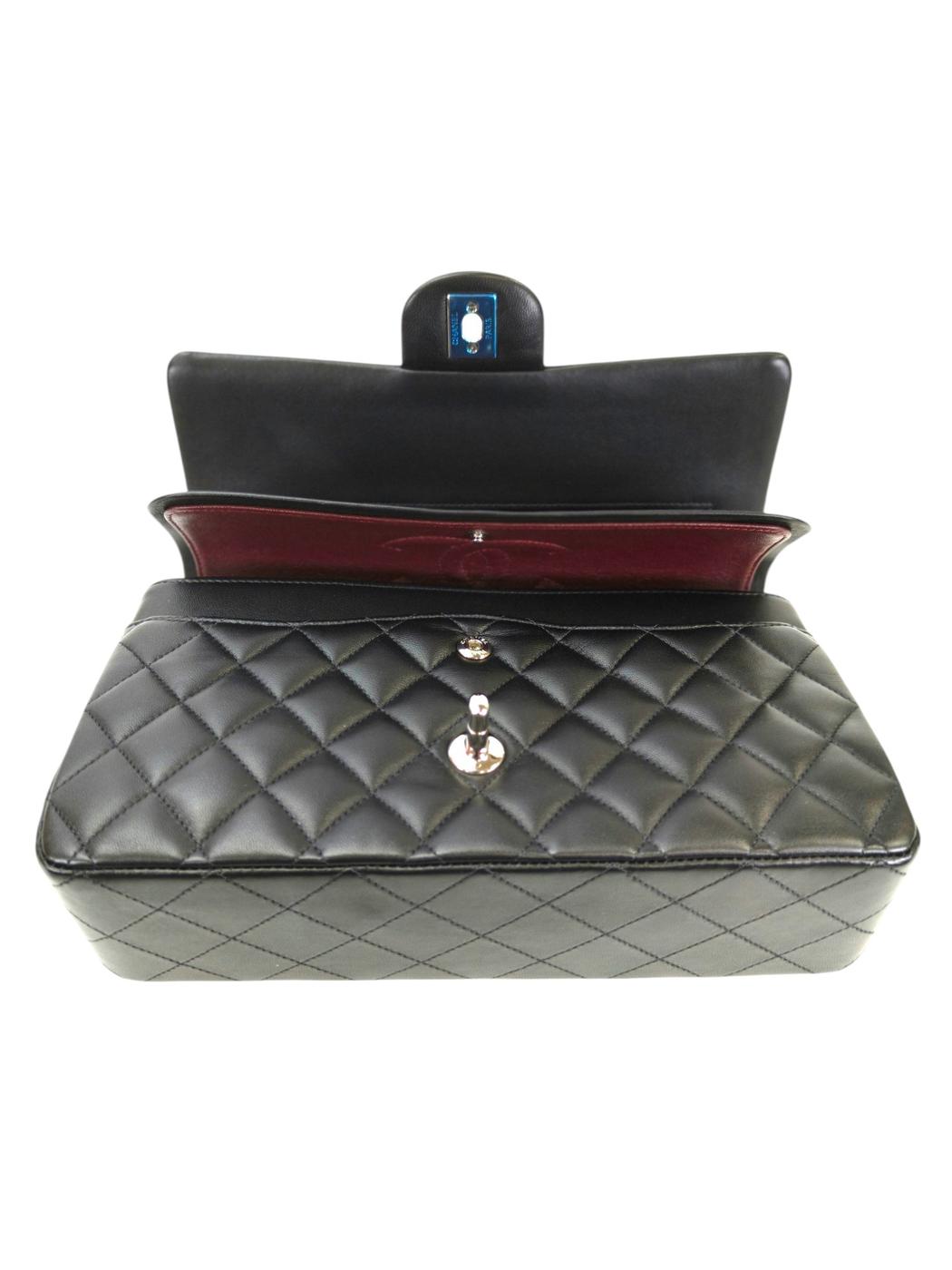 CHANEL シャネル マトラッセ25 Wフラップ チェーンショルダー ラムスキン ブラック 管理番号：10937
