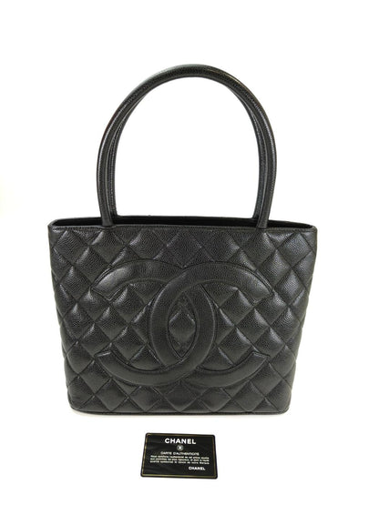 CHANEL シャネル マトラッセ キャビアスキン 復刻トート トートバッグ ブラック 管理番号：10962