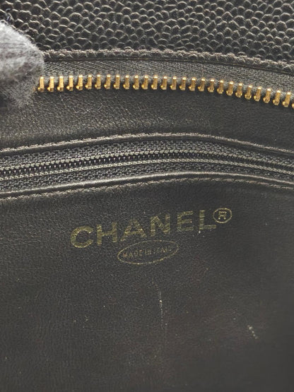 CHANEL シャネル マトラッセ キャビアスキン 復刻トート トートバッグ ブラック 管理番号：10962