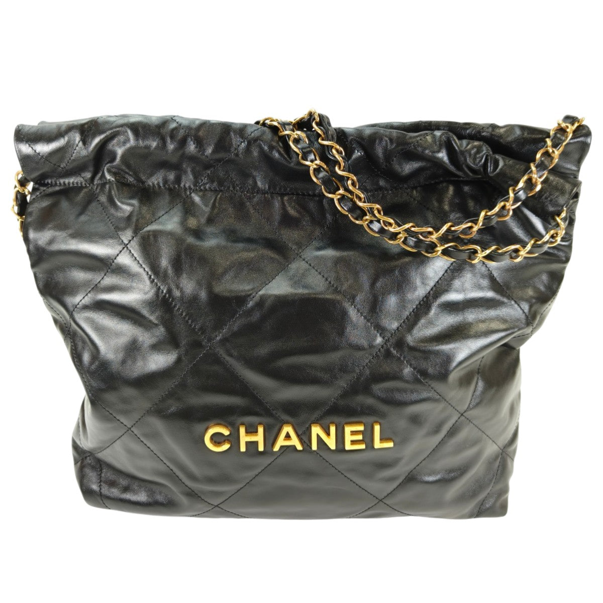 CHANEL シャネル22 チェーントートバッグ ブラック 管理番号：10967