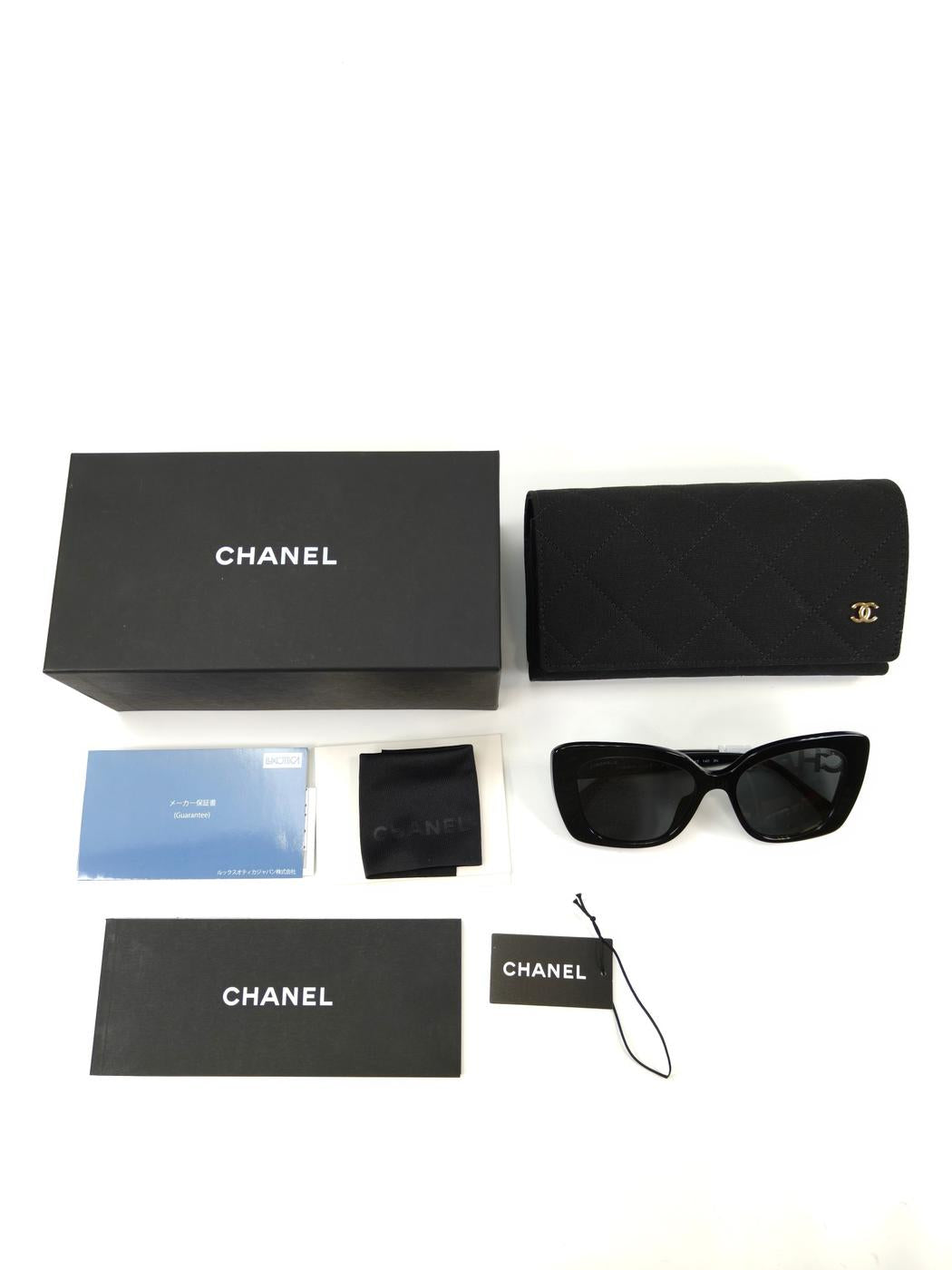 CHANEL シャネル スクエア シェイプ サングラス ブラック 管理番号：10978