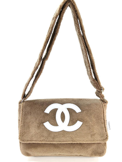 CHANEL 香奈儿 赠品 毛巾布 单肩包 米色 管理编号：11059