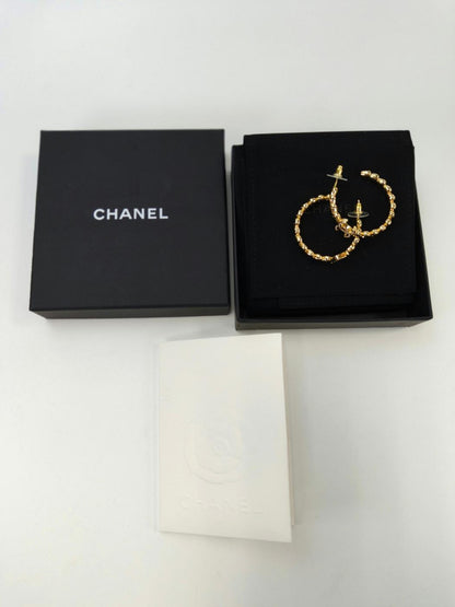 CHANEL シャネル ハート フープピアス ゴールド 管理番号：11089