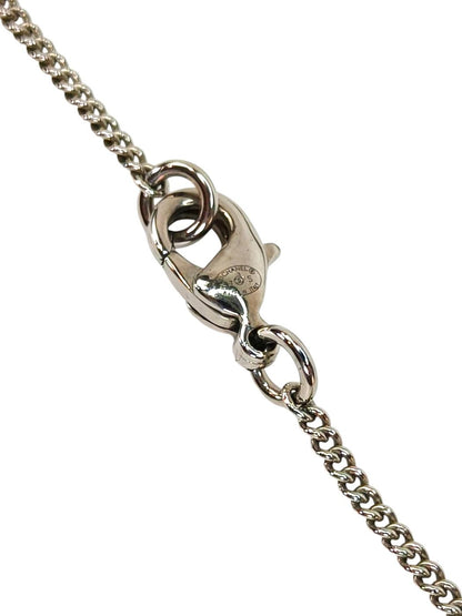 CHANEL Coco Mark Rhinestone Necklace Silver x Pink Model Number: 11261