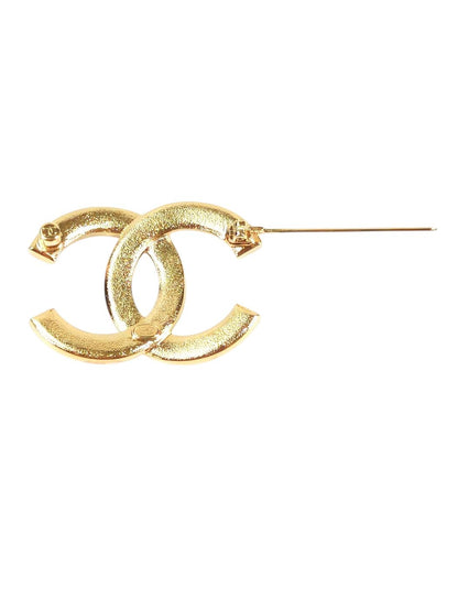 CHANEL Coco Mark Brooch With Comment Pink x Gold Control number: 11302