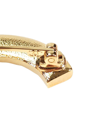 CHANEL Coco Mark Brooch With Comment Pink x Gold Control number: 11302