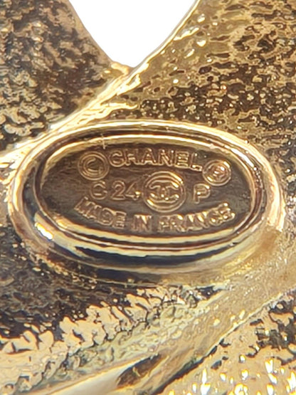 CHANEL Coco Mark Brooch With Comment Pink x Gold Control number: 11302