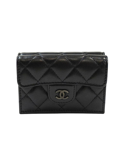 CHANEL Coco Mark Matelasse Tri-fold Wallet Black Model Number: 11509