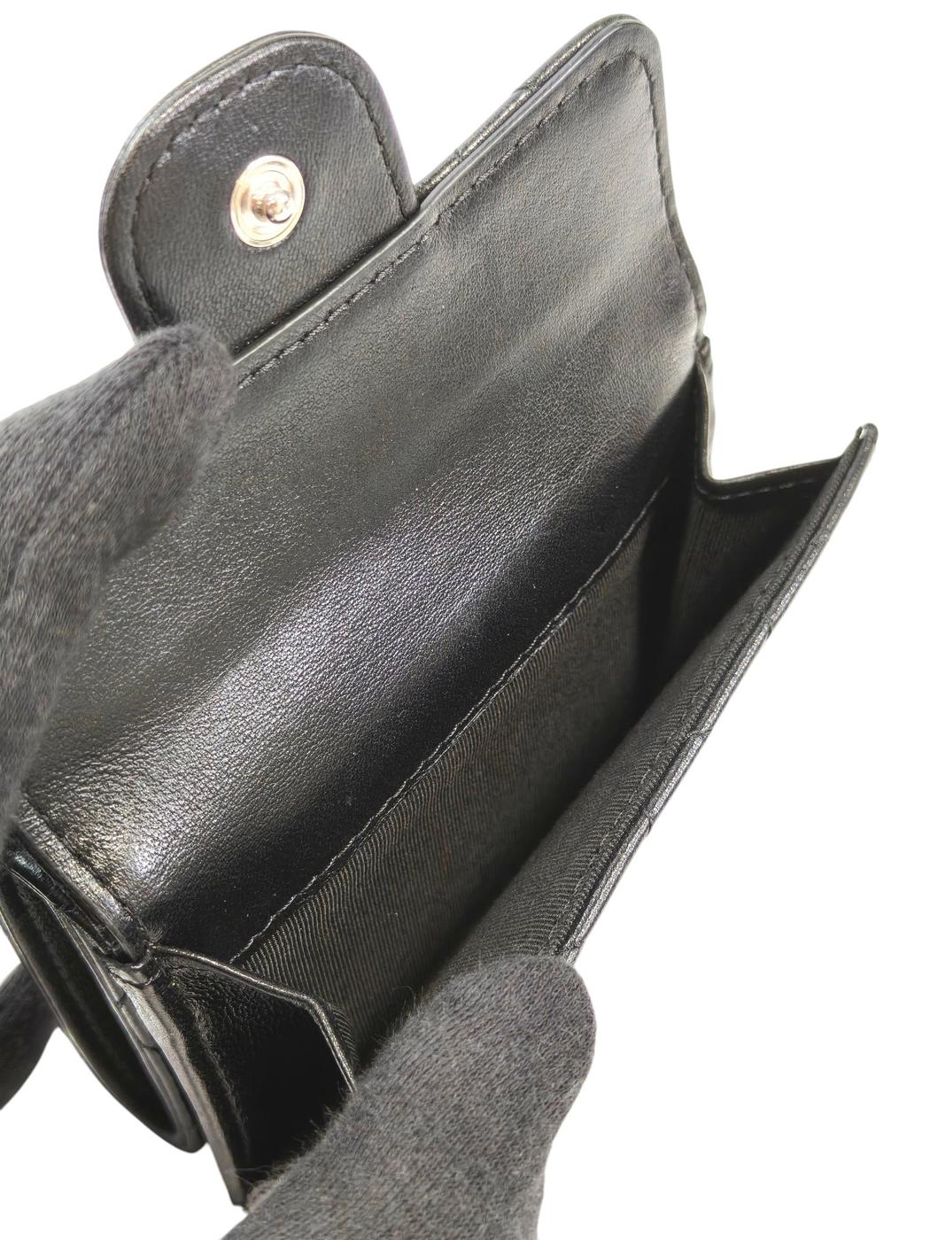 CHANEL Coco Mark Matelasse Tri-fold Wallet Black Model Number: 11509